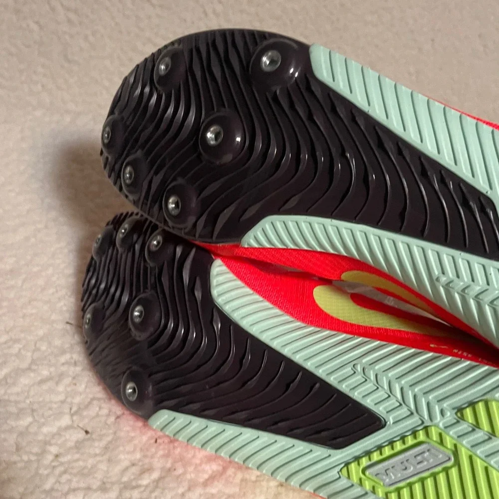 Nike Zoom Rival Multi Track Field Spikes Bright Crimson Volt FZ9664-600 Mens 9.5